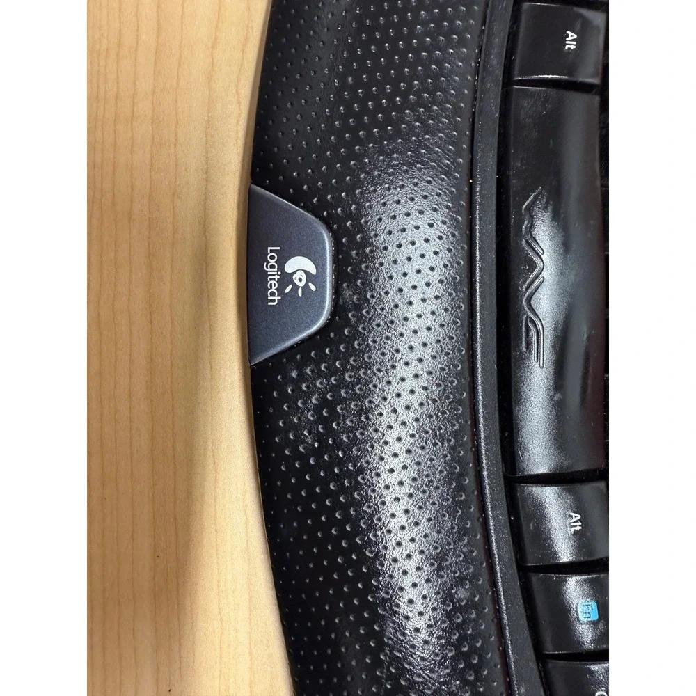Logitech K350 Wireless Wave Keyboard Ergonomic Black K350 Untested